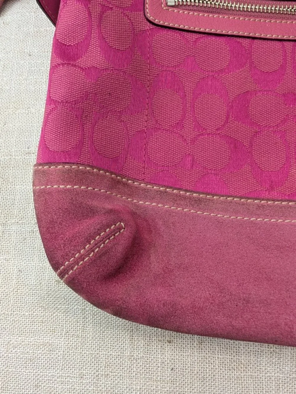 Coach Signature 9362 Pink Shoulder Bag Purse Vintage Y2K